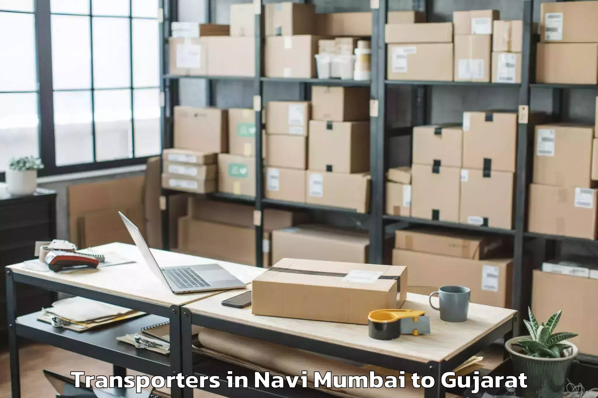 Book Navi Mumbai to Jhagadia Transporters Online